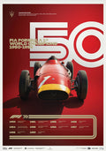 Poster Formula 1 Decades Racing Car Chronology Legends · Decorative Print without Frame