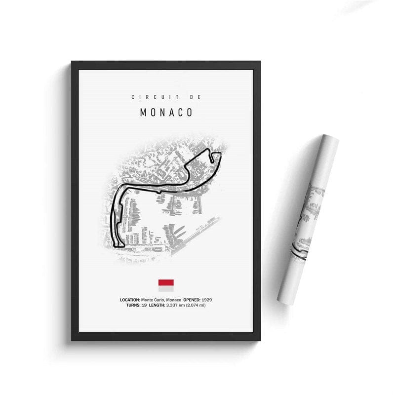 Poster Formula 1 Calendar 2026 Tracks Monaco Grand Prix Spa Francorchamps Decorative Print Unframed