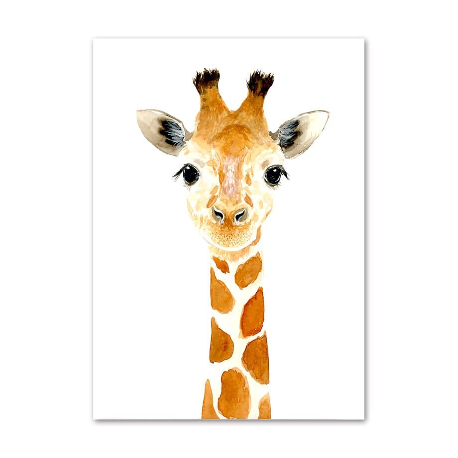 Nursery poster Animals Fox Elephant Bear Rabbit Zebra · Nursery pictures · Wall decor · Art print · Decorative print · Unframed