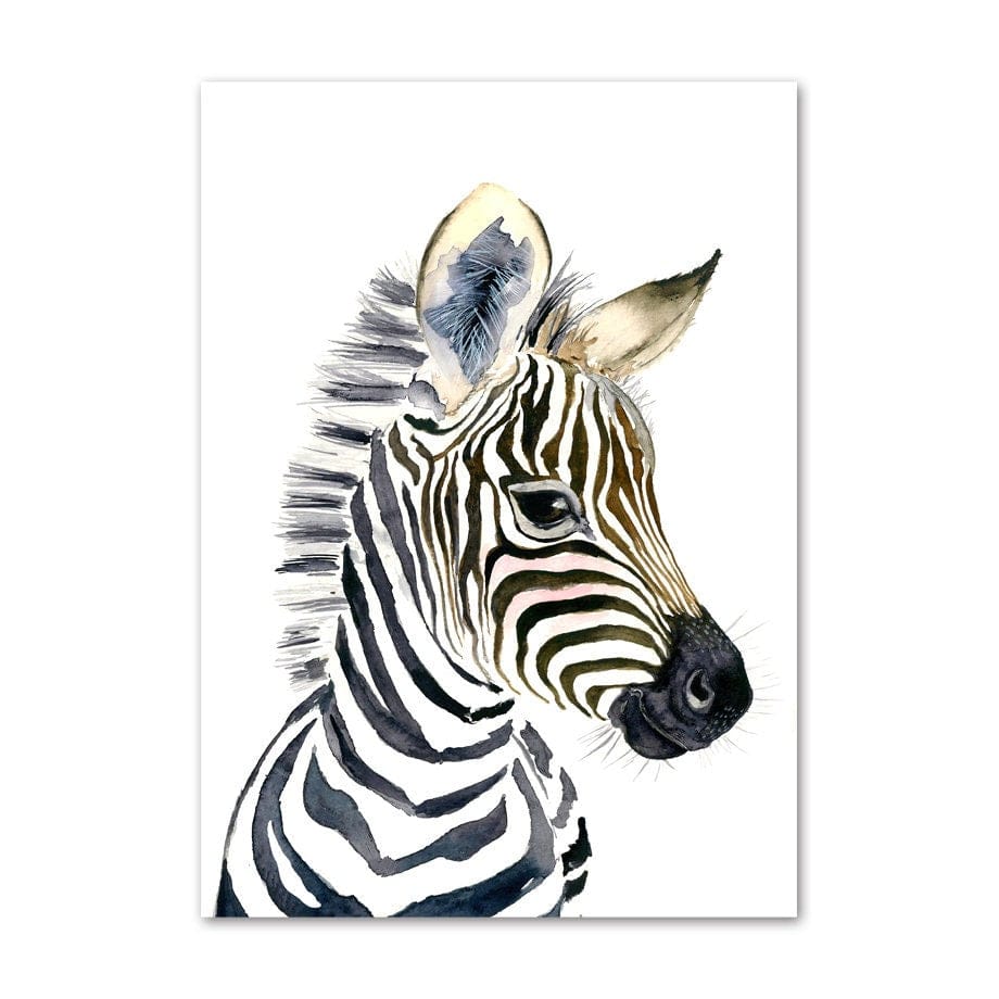 Nursery poster Animals Fox Elephant Bear Rabbit Zebra · Nursery pictures · Wall decor · Art print · Decorative print · Unframed