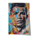 Street Art Football Legend Ronaldo · Pop Art Wall Art · Modern Graffiti Poster unframed
