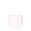 Retro Plant Pot – White – Ø6cm – Decorative Mini – Ceramic Cachepot – Flower Pot with Grooved Structure for Orchids & Small Plants