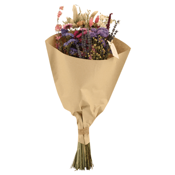 Trockenblumenstrauß – Feldblumen Rosa – Ø20cm ↕50cm – Getrocknete Blumen – Romantisch & Natürlich – Dekostrauß für Innenräume